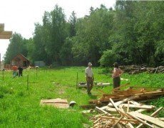 Все начинается с определения границ будущего водоема(пруда).